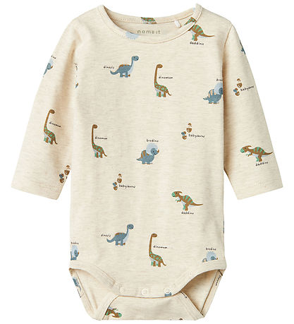 Name It Bodysuit L/æ - NbmDinos - Peyote Melange