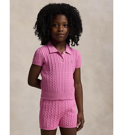 Polo Ralph Lauren Stuttermabolur - Prjónað - Bleikt