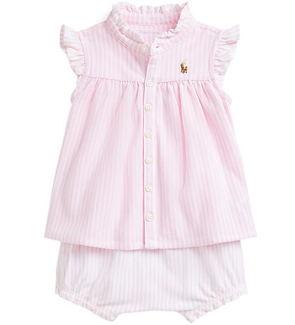 Polo Ralph Lauren Topp/Bloomers - Rosa/Vitrandig