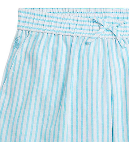 Polo Ralph Lauren Shorts - Linnen - Lichtblauw/Wit Gestreept