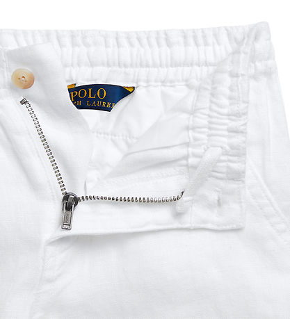 Polo Ralph Lauren Trousers - Linen - Wide Leg - White
