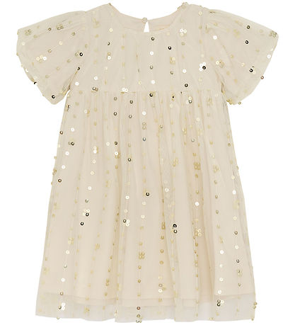 Creamie Tulle Dress - Mesh Sequins - Buttercream