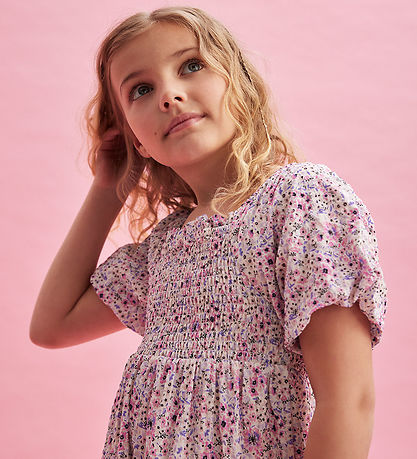 Creamie Kleid - Buttercreme m. Blumen