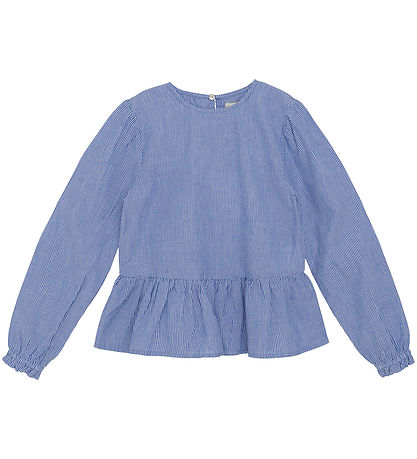 Creamie Tröja - Vävd Stripe - Bländande Blue