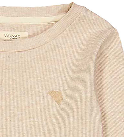VACVAC Bluse - Rib - Carlet - Light Latte melange