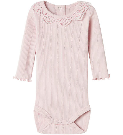 Body m/l Name It - Rib - Nbdia - Light Lilac av. Pointelle/Blond
