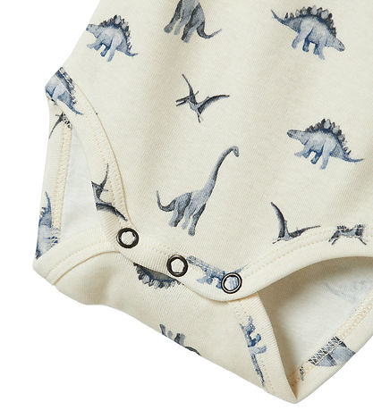 Lil' Atelier Bodysuit L/æ - NbmGeo - Turtledove/Dino