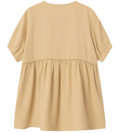 Lil' Atelier Kleid - NmfDamla - Viskose/Leinen - Taos Taupe