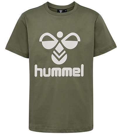 Hummel Stuttermabolur - hmlTres - Olivine