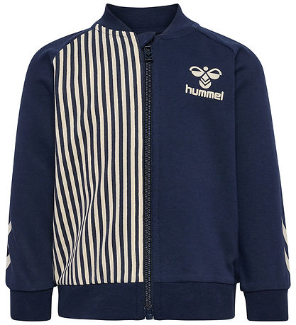 Hummel Cardigan - hml Stripy Zip jakki - Black Iris