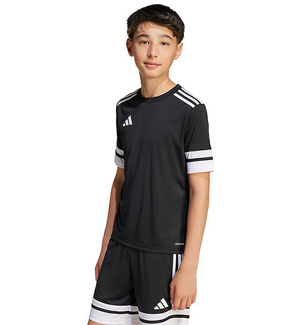 adidas Performance Stuttermabolur - SQUA25 JSY Y - Svart/Hvítur