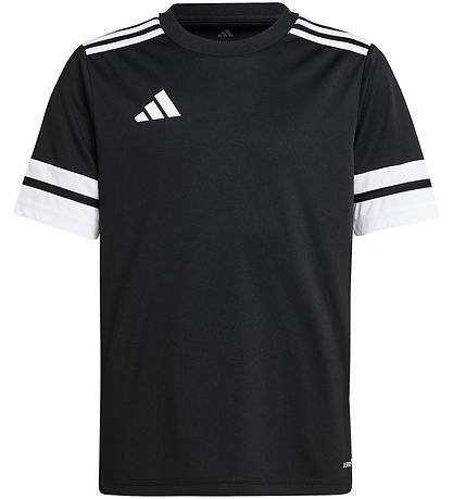 adidas Performance Stuttermabolur - SQUA25 JSY Y - Svart/Hvítur