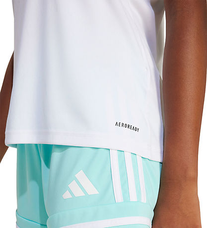adidas Performance Stuttermabolur - SQUA25 JSY Y - Hvítt/Svart