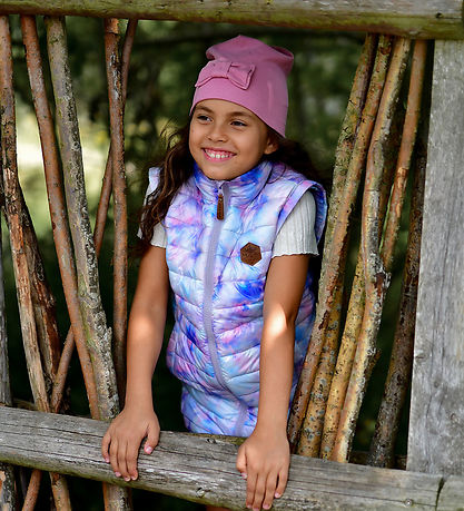 Mikk-Line Beanie - 2-layer - Lilac w. Bow