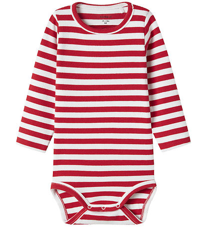 Name It Bodysuit L/æ - Rib - NbfFolisa - Bright White/Chinese Re