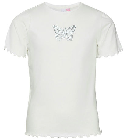 Vero Moda Girl Stuttermabolur - VmLilo - Snow White/Þverslaufa