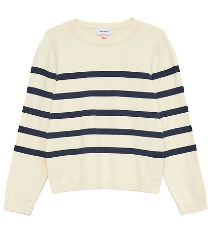 Vero Moda Girl Blouse - Knitted - VmSaba - Birch/Navy Blazer