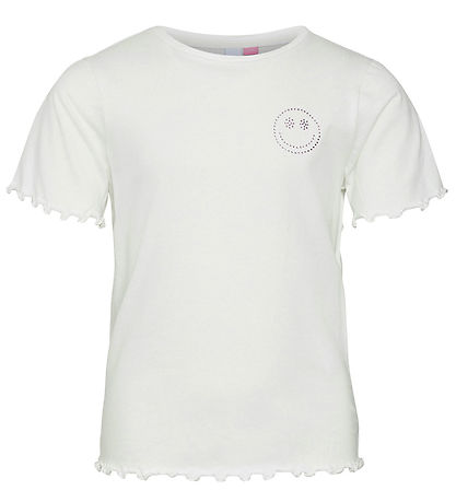 Vero Moda Girl Stuttermabolur - VmLilo - Snow White/Smiley