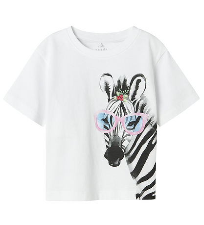 Name It Stuttermabolur - NmfVotea - Bright White/Zebra