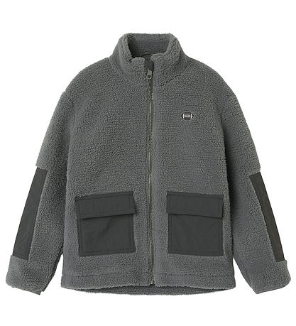 Name It Fleece Jacket - NkmMonico - Teddy - Mockingbird