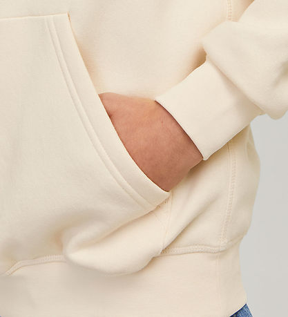 Jack & Jones Hoodie - JorIslington - Antique White w. Print