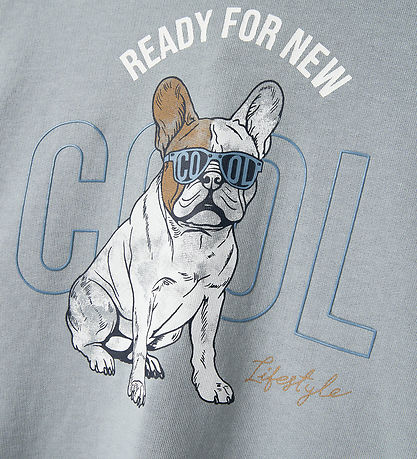 Name It Hoodie - NkmBedog - Quarry w. Print
