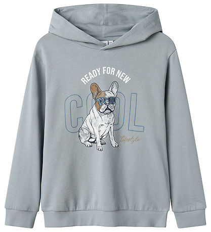 Name It Hoodie - NkmBedog - Quarry w. Print