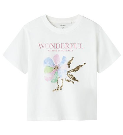 Name It T-shirt - NkfDukko - Bright White w. Print