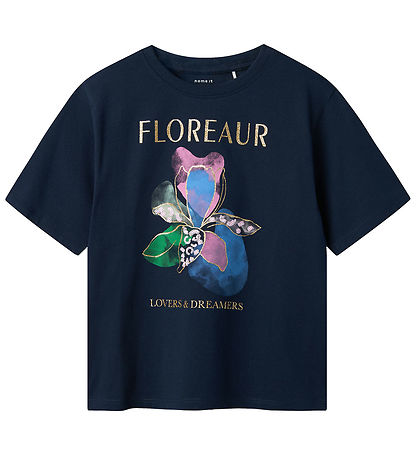 Name It Stuttermabolur - NkfDukko - Dökkblátt Blazer M. Prentað