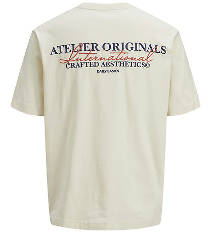 Jack & Jones T-shirt - JorIslington - Antique White w. Print