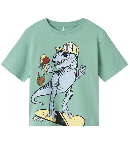 Name It T-Shirt - 2er-Pack - NmmDino - Cloud Tänzer/Creme de men