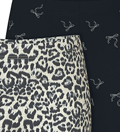 Name It Leggings - 2er-Pack - NkfVivian - Hellgrau-Meliert/Schwa