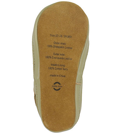 Mikk-Line Leder-Krabbelschuhe - Grau Green