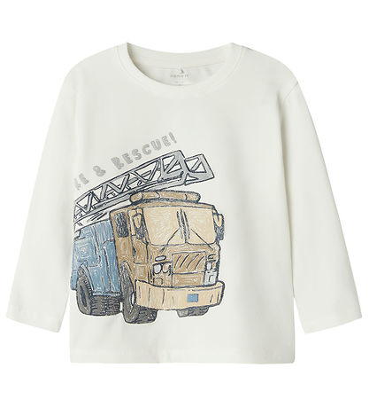 Name It Blouse - NmmDusty - Cloud Dancer w. Print