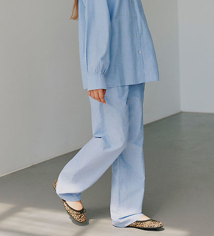 Sofie Schnoor Byxor - Abigailesy - Light Blue Striped