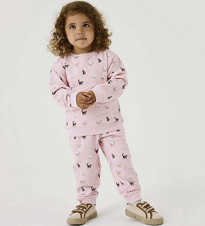 Name It Sweatpants - NmfBrigitta - Ballerina/Melange w. Cats