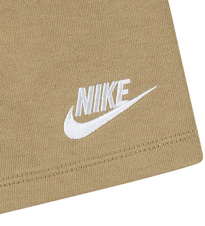 Nike Stuttbuxnasett - Stuttermabolur/Stuttbuxur - Fallhlíf Drapp