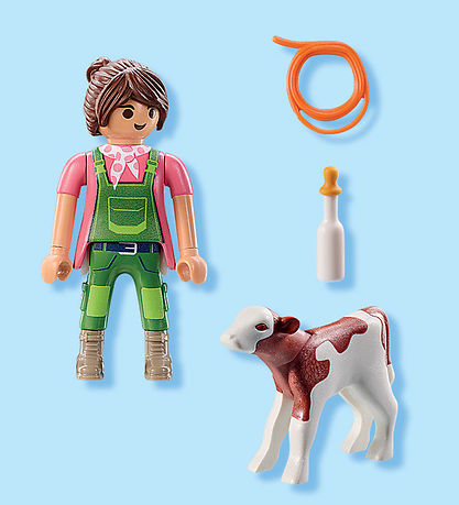 Playmobil DuoPack - Farmer w. Calf - 71803 - 5 Parts