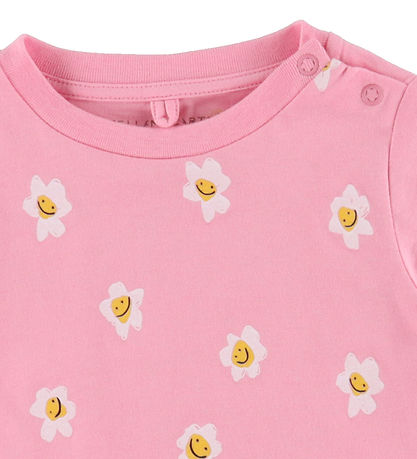 Stella McCartney Kids Stuttermabolur - Bleikt/Marglitt