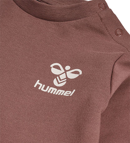 Hummel Sweat Set w. Bodysuit L/æ - hmlTrio - Nutmeg