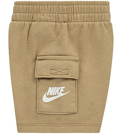 Nike Stuttbuxnasett - Stuttermabolur/Stuttbuxur - Fallhlíf Drapp