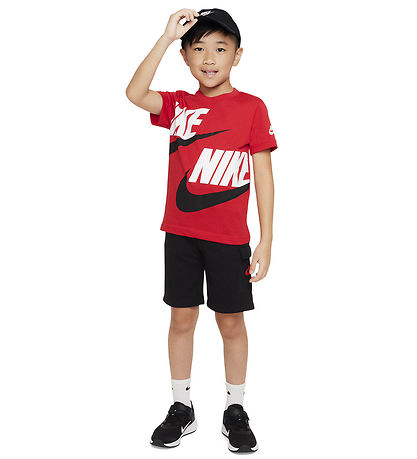 Nike Shortsit - T-paita/Shortsit - Musta/University Red