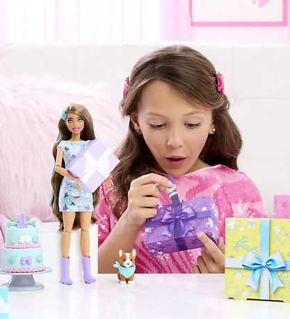 Barbie Puppe - Party Ausgepackt, Brünette Doll