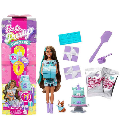 Barbie Puppe - Party Ausgepackt, Brünette Doll