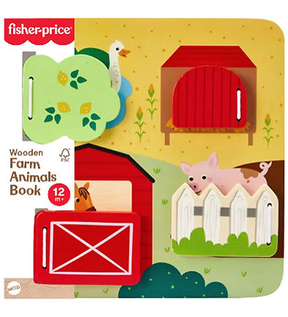 Fisher Price Activity Plate - Wood - Farm Animals
