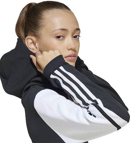 adidas Performance Hettupeysa - SQ25 SW hetta - Black/White