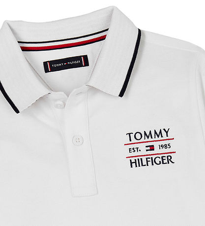 Tommy Hilfiger Polo - Vit m. Logo