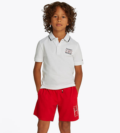 Tommy Hilfiger Polo - Vit m. Logo