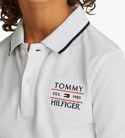 Tommy Hilfiger Polo - Vit m. Logo