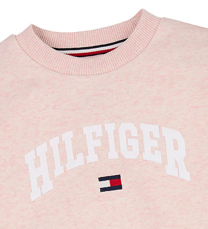 Tommy Hilfiger Sweatshirt - Varsity - Coral Ice Heather Ed